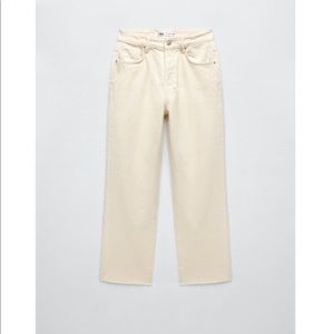 Zara high rise straight jeans